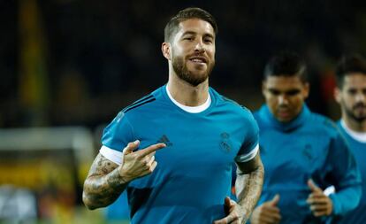 Sergio Ramos, en Dortmund.