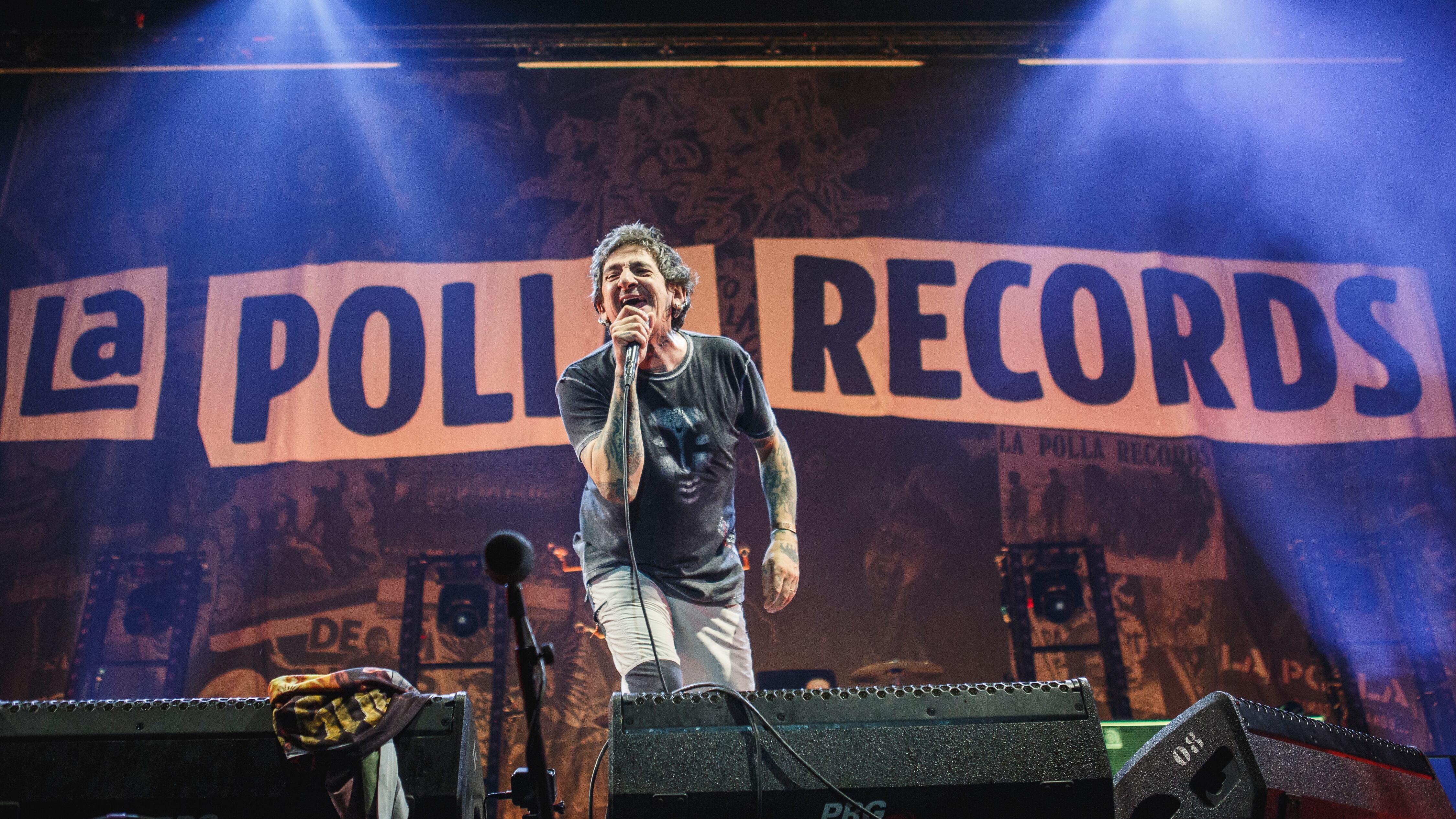 Evaristo Páramos, de La Polla Records, en un concierto en el Palau Sant Jordi, el 25 de octubre de 2019, en Barcelona. 