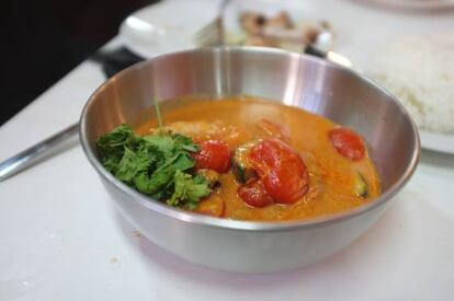 Curry thai de gambones: la foto no le hace justicia.