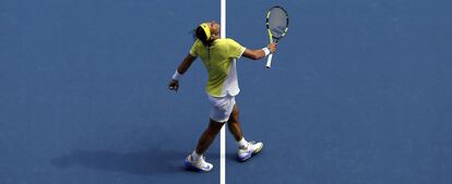 Nadal se lamenta tras fallar un punto ante Verdasco.