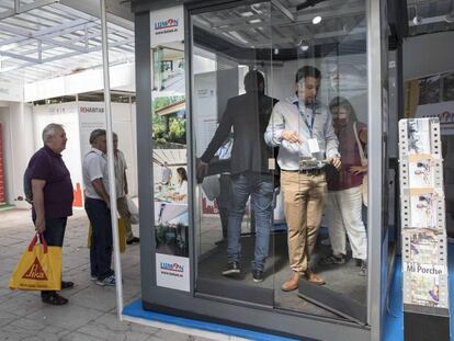 Zona de exposición de la primera edición de Rehabitar Madrid, celebrada en 2017.