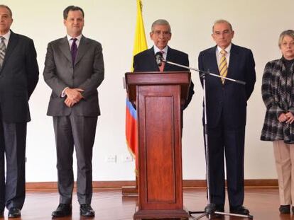 El general Enrique Mora durante una declaraci&oacute;n este martes en Bogot&aacute;.