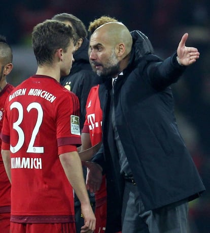 La charla que Pep Guardiola le soltó a Joshua Kimmich después del partido contra el Borussia.  