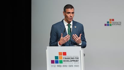 El presidente del Gobierno, Pedro Sánchez, durante la cumbre de la ONU, este martes.
