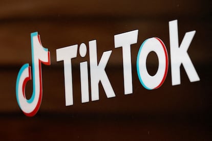 The TikTok logo is pictured outside the company's U.S. head office in Culver City, California, U.S.