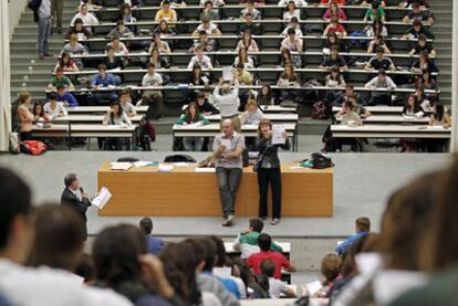 Pruebas de Selectividad en la Universidad Pública de Navarra el pasado 8 de junio.