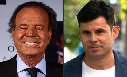 El cantante Julio Iglesias y su nuevo hijo, Javier Sánchez Santos.