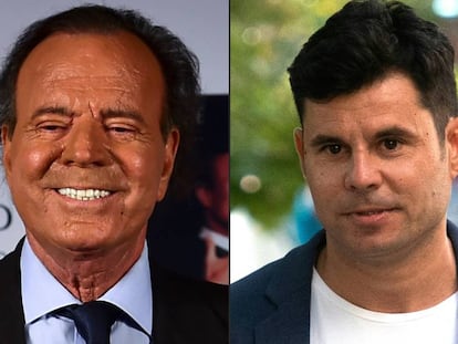 El cantante Julio Iglesias y su nuevo hijo, Javier Sánchez Santos.