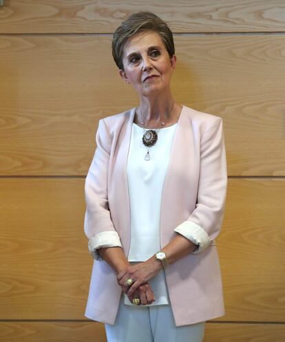 La directora del CNI, Paz Esteban, en la sede del Centro Nacional de Inteligencia, en junio de 2019.