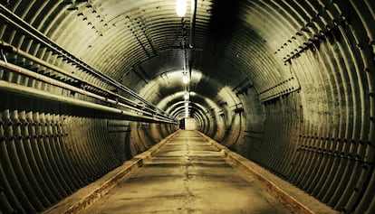 Access tunnel to the Diefenbunker, a Cold War shelter outside Ottawa, Canada