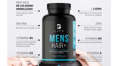 multivitamínico para hombres Mens Hair+ de B Life