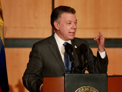 El presidente de Colombia, Juan Manuel Santos. 