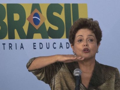 La presidenta Dilma Rousseff, en un acto en R&iacute;o de Janeiro, el pasado nueve de abril. 