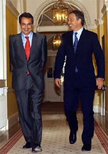 Zapatero y Blair, en la residencia oficial del primer ministro británico.