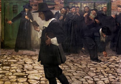 Spinoza en el ostracismo (1907), pintura de Samuel Hirszenberg. 
 