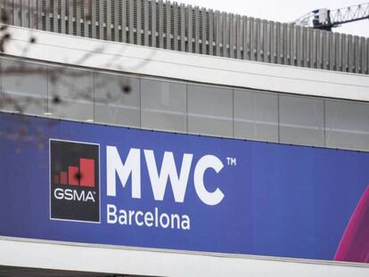  Pabellón del evento Mobile World Congress, en la Fira de Barcelona. 