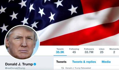 Durante 11 minutos @realDonaldTrump desapareció de Internet.