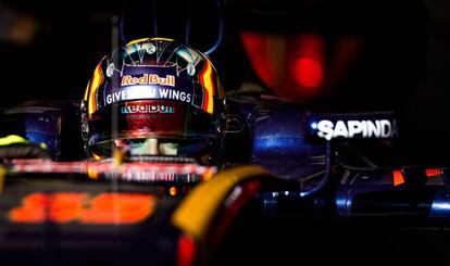 Sainz, durante los entrenamientos en Montmeló.