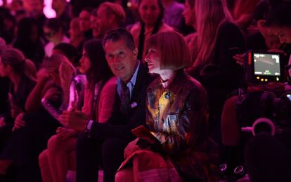 La todopoderosa editora de 'Vogue' Anna Wintour, en la primera fila del desfile de Tom Ford.