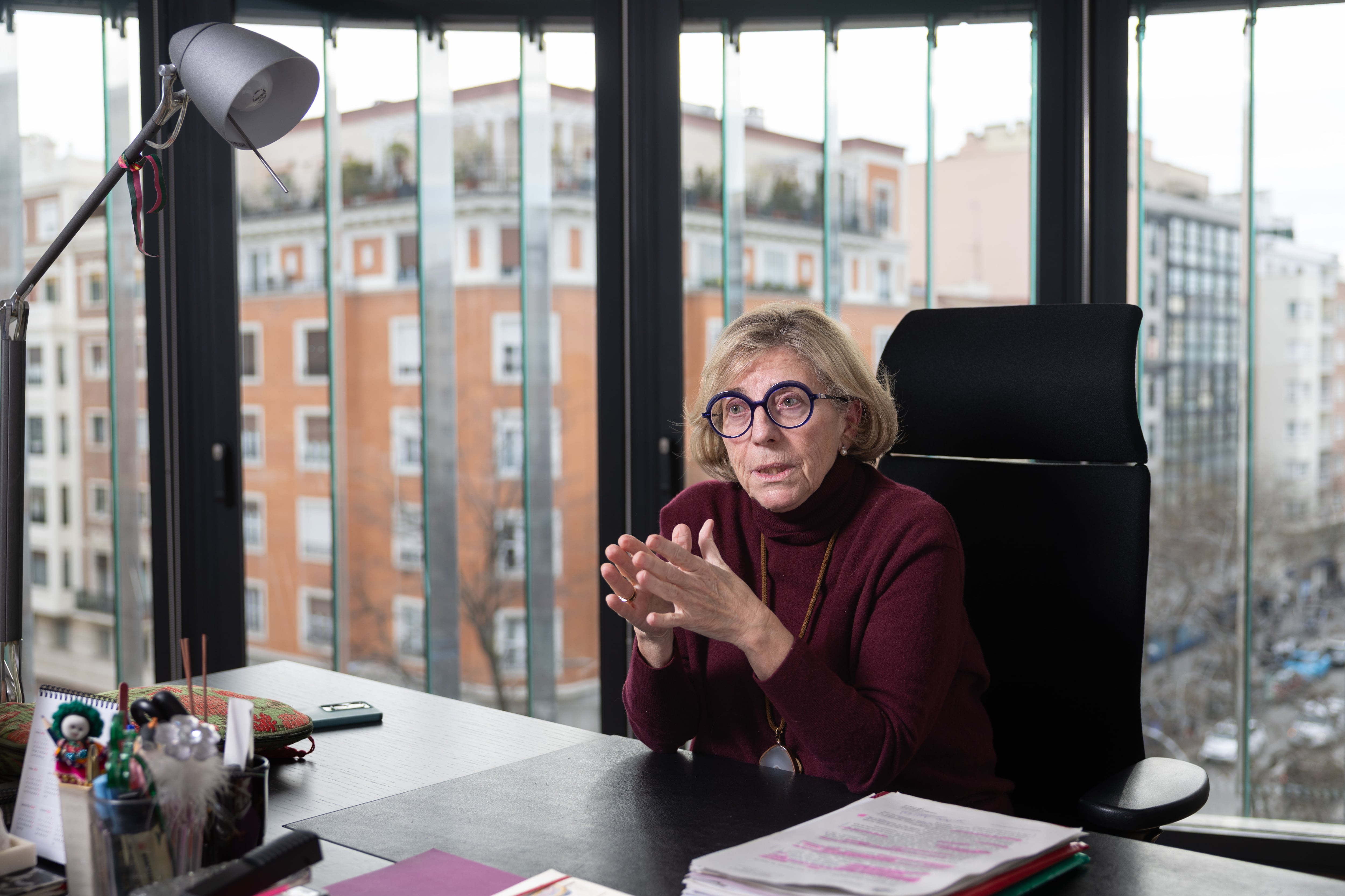 María Eugenia Prendes, durante la entrevista.