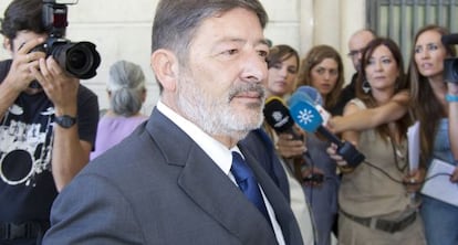 El ex director general de Trabajo Javier Guerrero, en los juzgados.