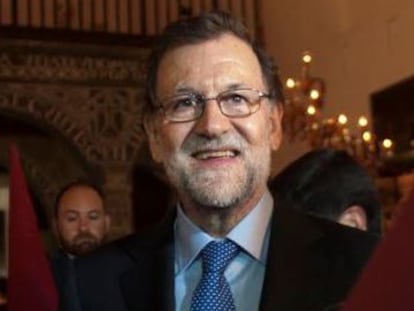 Mariano Rajoy, en su visita a Ayamonte (Huelva) el pasado 22 de marzo.