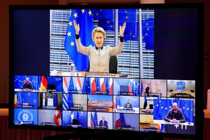 Ursula Von der Leyen, durante la reunión de la Comisión Europea del 19 de noviembre.