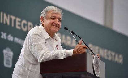 López Obrador, durante una conferencia de prensa. 