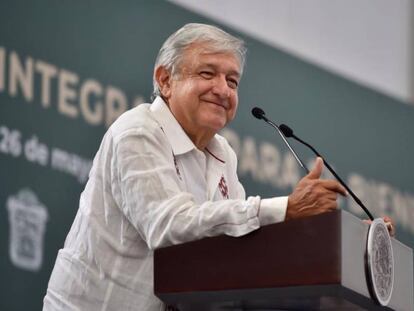 López Obrador, durante una conferencia de prensa. 