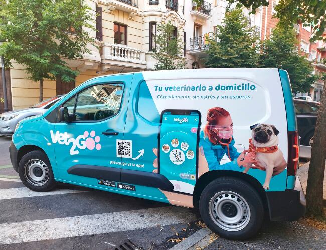 Furgoneta de trabajo de Vet2Go.