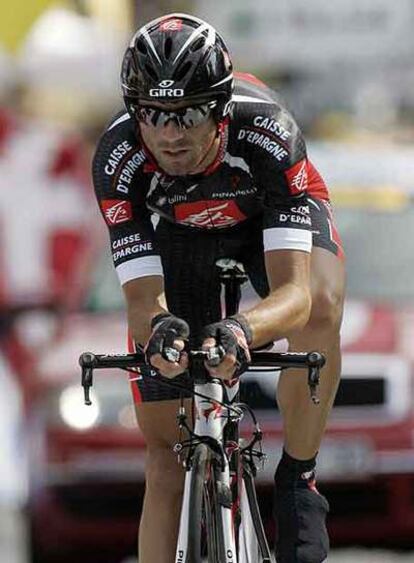 Valverde, en una contrarreloj del pasado Tour.