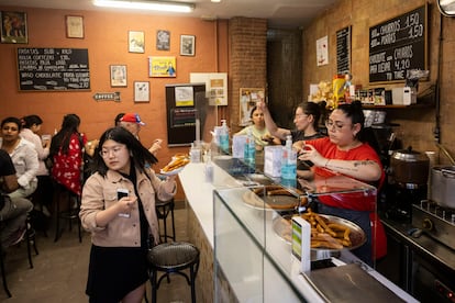 Una churrería en la nueva Via Laietana. 