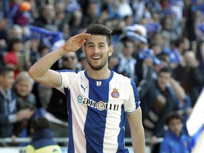 Pizzi celebra el gol conseguido al Elche. 