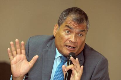 El expresidente ecuatoriano Rafael Correa, en una imagen de archivo del 5 de febrero.