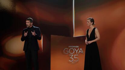 Antonio Banderas y María Casado, los presentadores de los Goya.