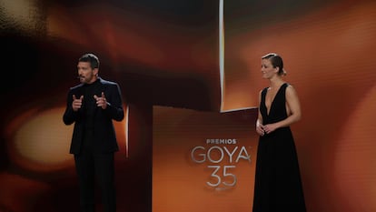 Antonio Banderas y María Casado, los presentadores de los Goya.