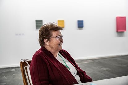 La galerista Helga de Alvear, en su espacio de Arco.