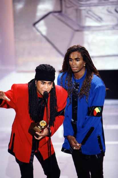 La noche de 1990 en que Milli Vanilli recogieron un premio Grammy que tuvieron que devolver.