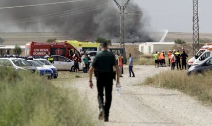 Servicios de emergencias en el lugar de la explosión.
