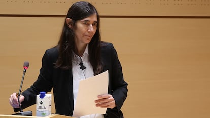 La directora del CNIO, María Blasco, durante una rueda de prensa esta semana.