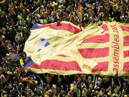 Manifestación para exigir la liberación de los políticos y representantes independentistas presos.