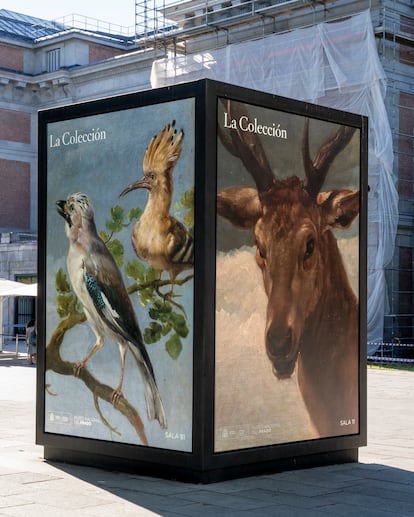 Un ejemplo de la campa?a de comunicacin dedicada a los animales que se pudo ver en 2022 en el Museo del Prado.