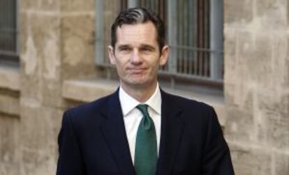 Urdangarin, el segundo día que acudió a declarar ante el juez Castro, en febrero.