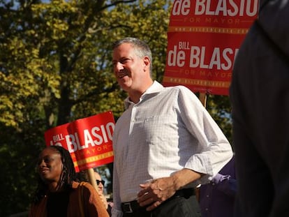 Bill de Blasio, aspirante a la alcaldía de Nueva York.