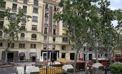 Fachada del edificio siniestrado en el paseo del General Martínez Campos.