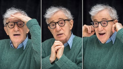 Woody Allen, en una rueda de prensa en Nueva York a finales de 2017.