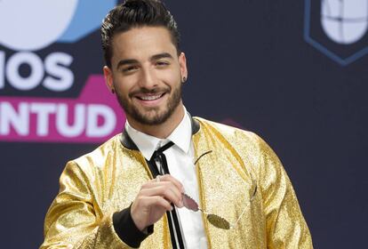 El cantante colombiano Maluma en los Premios Juventud el pasado 6 de julio en Florida (EE.UU.).