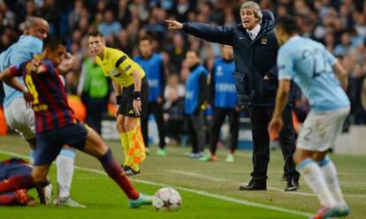 Pellegrini, en el partido de ida frente al Barça.