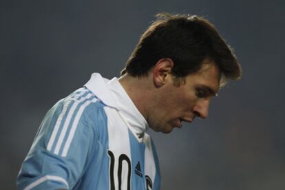 Messi, durante el partido frente a Bolivia.