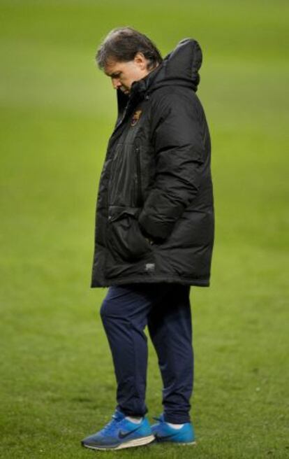 Tata Martino durante el Ajax-Barcelona.